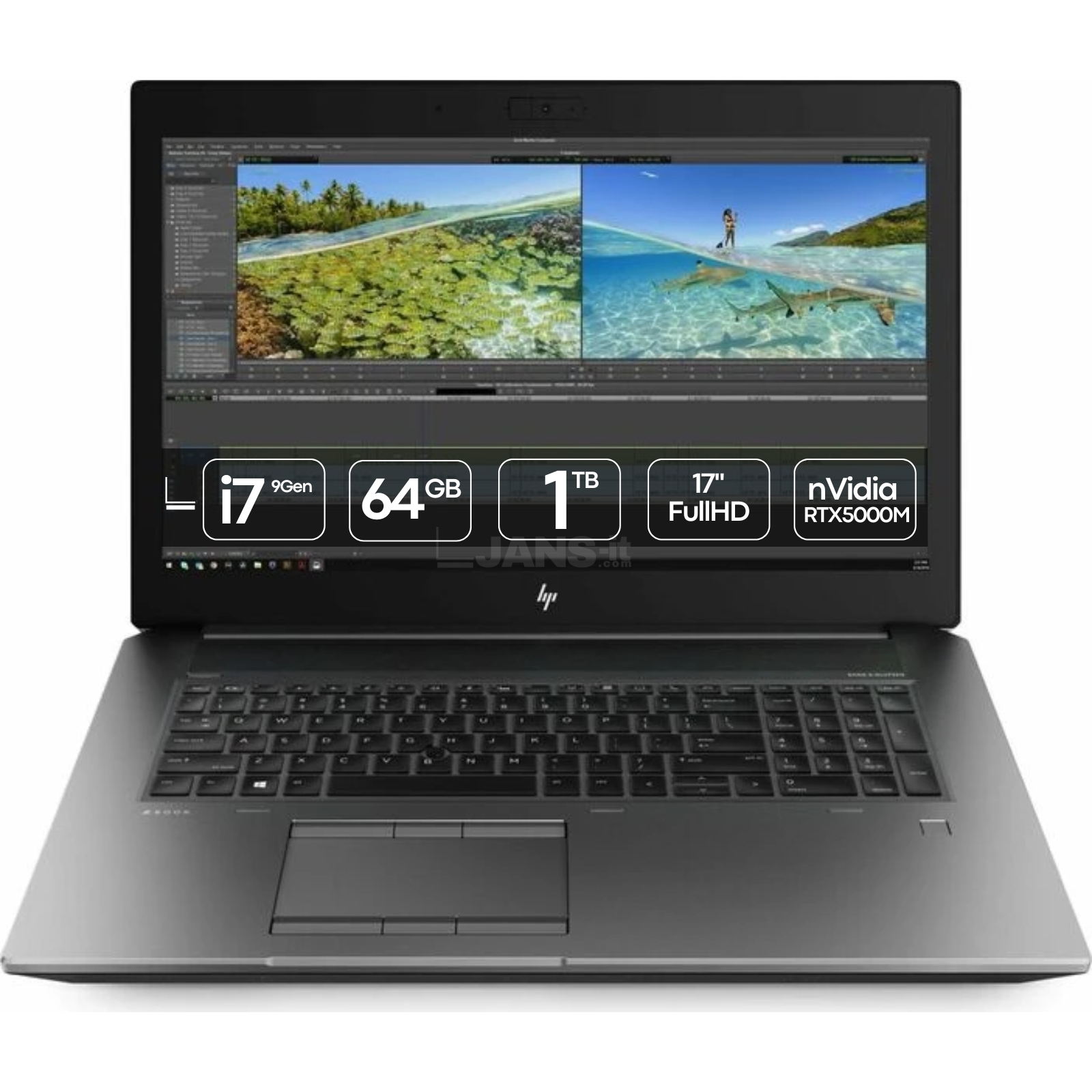 Portátil Recondicionado HP ZBook 17 G6 RTX 5000M Usado Renovado. Imagem Principal JANSit