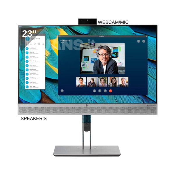 Pantalla HP Elite E243m | 23" | Altavoces con micrófono y cámara web |