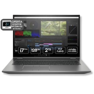 Computador portátil recondicionado usado HP ZBook 17 G8 Fury oferta HP Z24n G2 JANS-it.