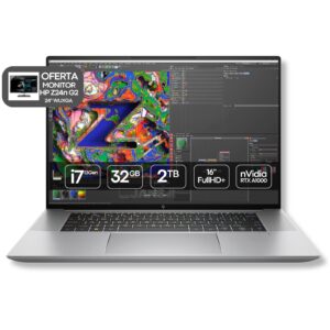 Computador portátil Recondicionado usado HP ZBook Studio G10, workstation para edição com oferta de monitor HP Z24n G2 JANS-it.