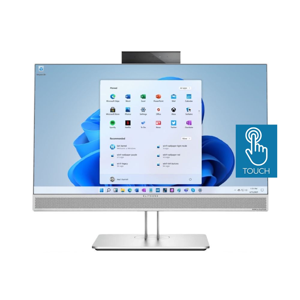 HP EliteOne 800 G4 i5-8500 16GB 256GB 24 Polegadas Touch, usado recondicionado com garantia JANS-it.