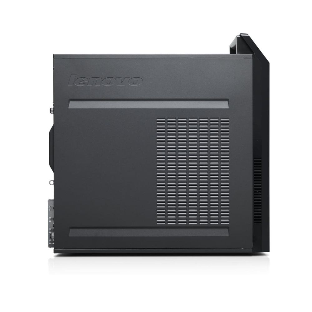 Lenovo ThinkCentre E73 Tower Computador Secretária Recondicionado Usado Renovado. Imagem lateral JANS-it
