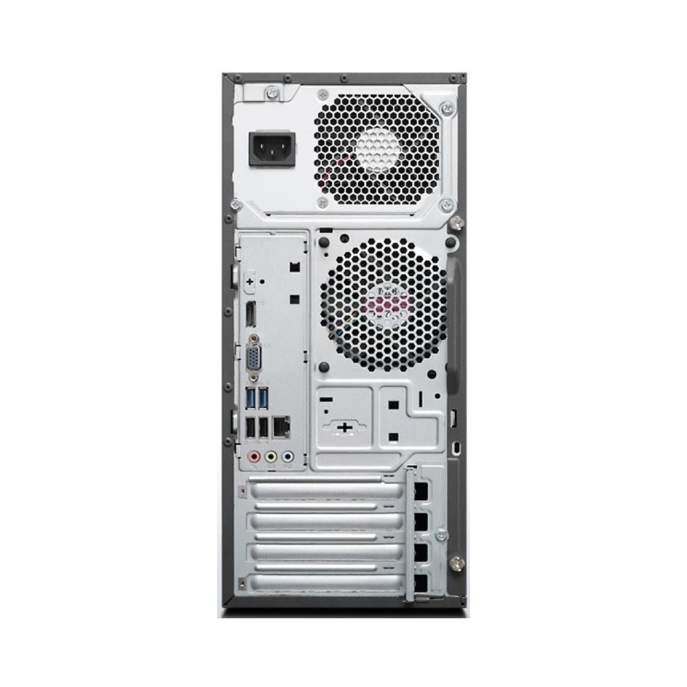 Lenovo ThinkCentre E73 Tower Computador Secretária Recondicionado Usado Renovado. Imagem traseira JANS-it