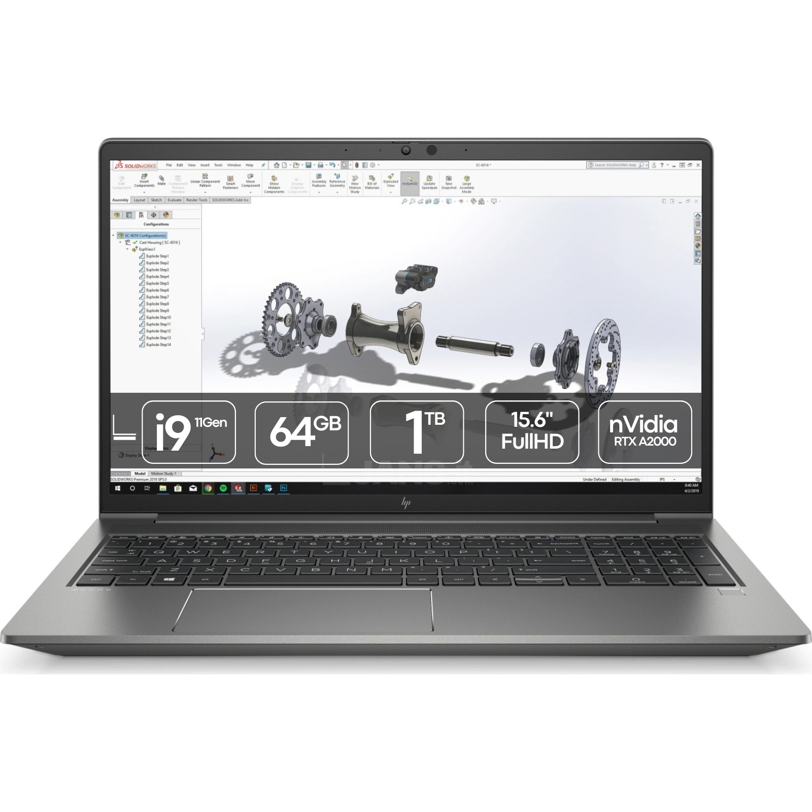 Computador portátil usado recondicionado HP ZBook Power G8. processador Intel Core i9. JANS-it.