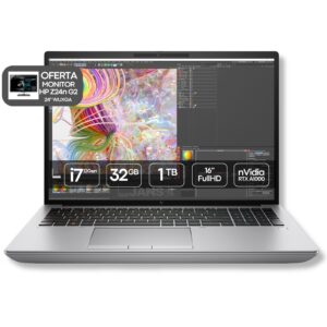 Computador portátil recondicionado usado HP Zbook Fury G9, oferta monitor HP Z24n G2 JANS-it.