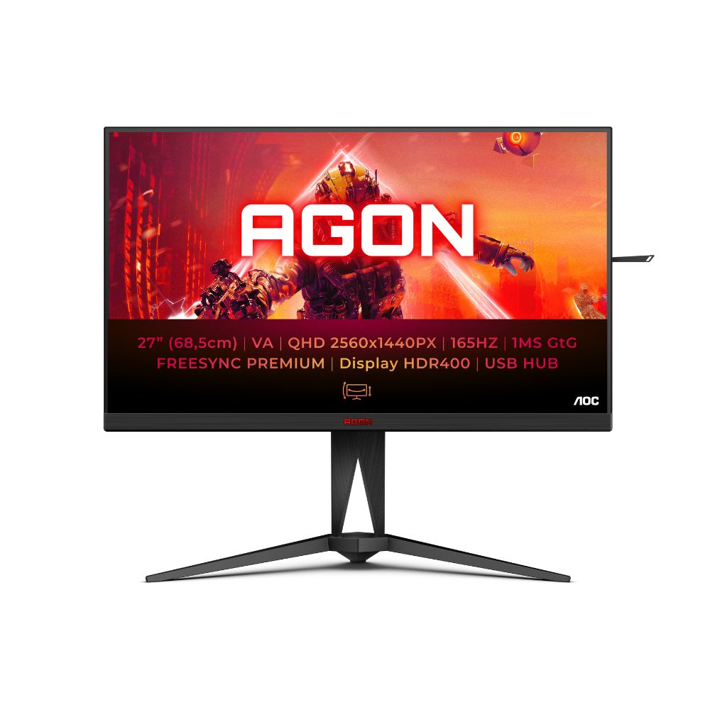 AOC Monitor Gaming AG275QXN EU Monitor Novo em Caixa Aberta. Imagem Principal JANS-it