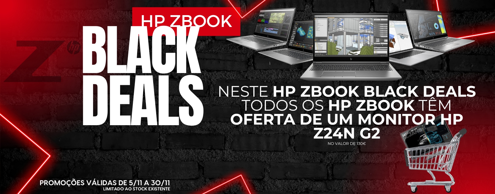 HP ZBook Black Deals na JANS-it, não perca a oferta de um monitor HP Z24n G2, na compra de qualquer HP ZBook.