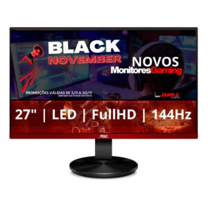 Monitor Gaming AOC 27" FullHD 144Hz. Promoção Black November JANS-it.