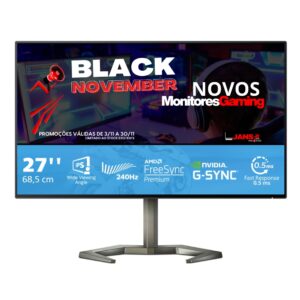 Monitor Gaming Philips 27 Polegadas FullHD IPS 240 Hz, em Promoção Black November, na JANS-it.