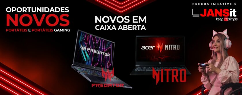 Oportunidade Portáteis Gaming na JANSit. - Equipamentos NOVOS em caixa aberta, a preços recondiconados.