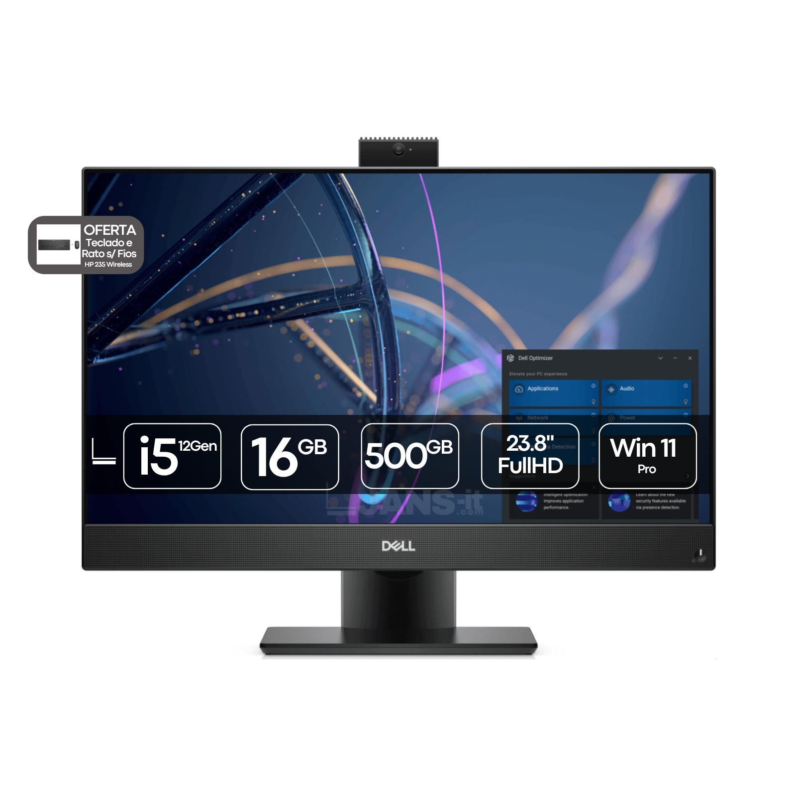 Computador All-In-One Dell Optiplex 7400 AiO Usado Renovado com garantia 2 anos. Imagem Principal JANSit