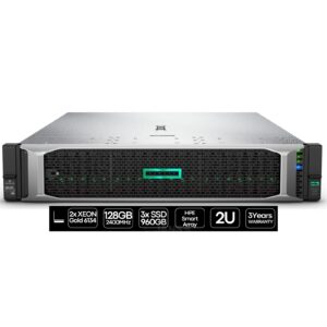 Servidor recondicionado HP DL380 G10, Gold Xeon 6134, 128GB, 3x SSD 960GB, Servidor Recondicionado Grade A, com 3 anos de Garantia JANSit.