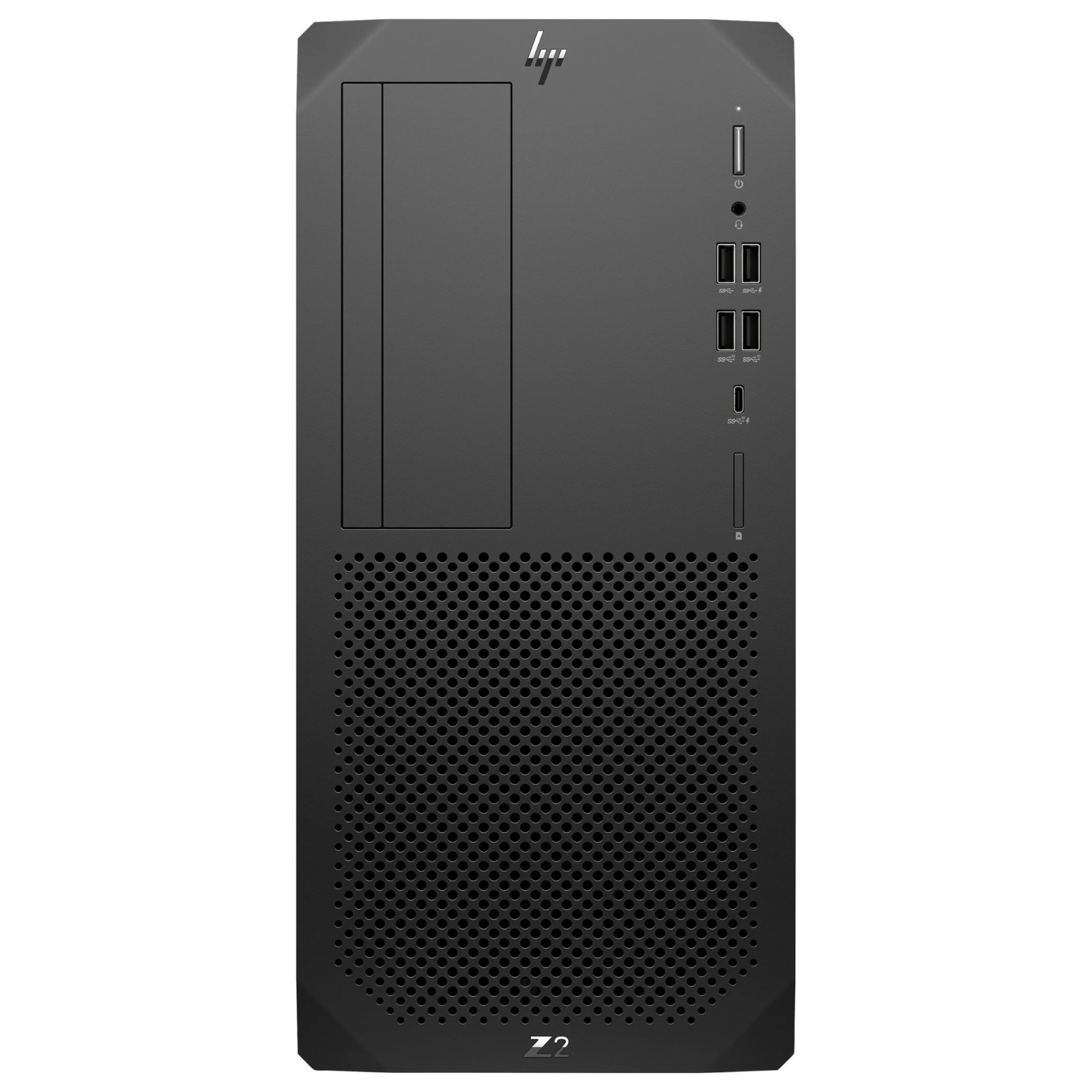 Computador Recondicionado HP Z2 G5 Tower. Workstation recondicionada com processador i7 de 10ª Geração JANSit. Imagem frontal.