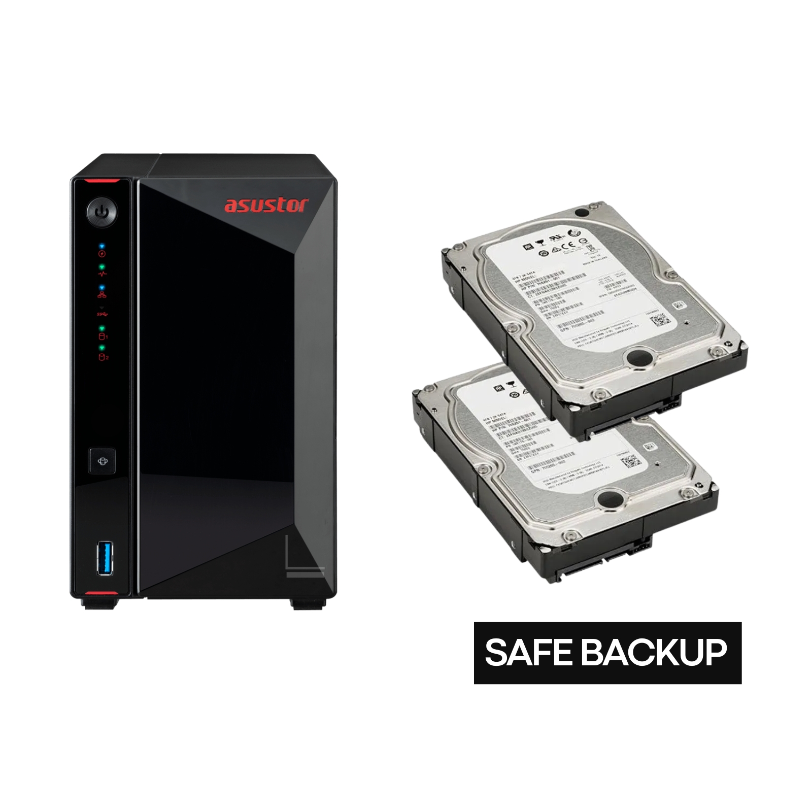 NAS Asustor AS5202T NAS recondicionada com 2 discos de 6TB, com garantia JANSit.