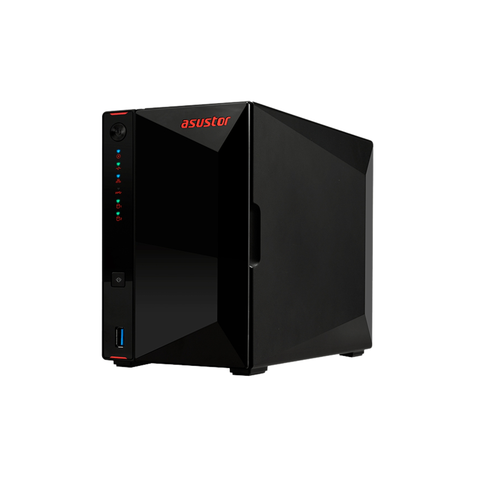 NAS Asustor AS5202T NAS recondicionada, com garantia JANSit. Imagem lateral direita.