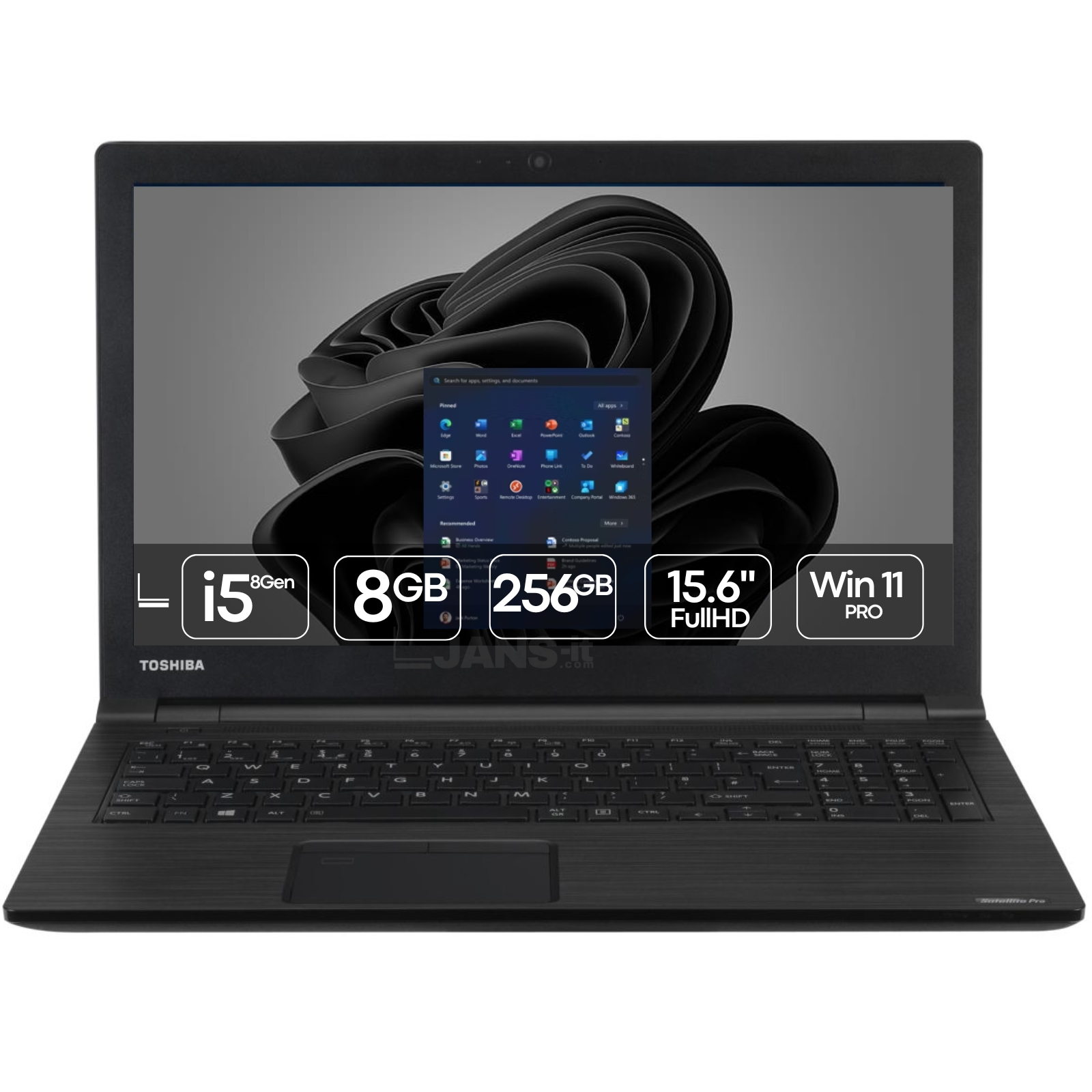 Computador portátil Toshiba Satellite Pro A50-EC i5-8 Gen, 8GB SSD 256GB 15.6" FullHD. Com garantia JANSit.
