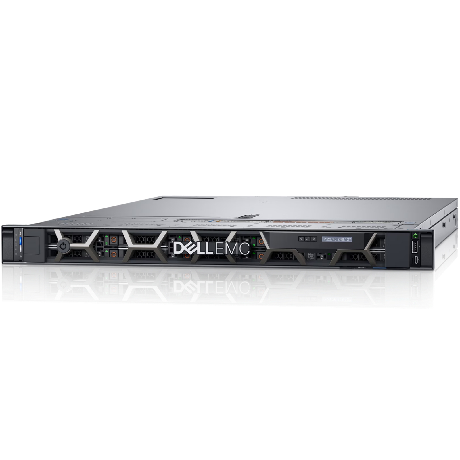 Servidor Recondicionado Dell PowerEdge R640. Equipamento usado com garantia JANSit. Imagem lateral.