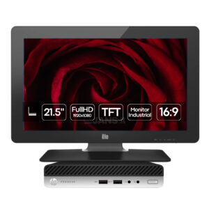 Bundle Táctil | HP ProDesk 400 G5 Mini, ELO ET2201L, Usado Renovado, equipamentos com garantia 2 anos. Imagem Principal JANSit