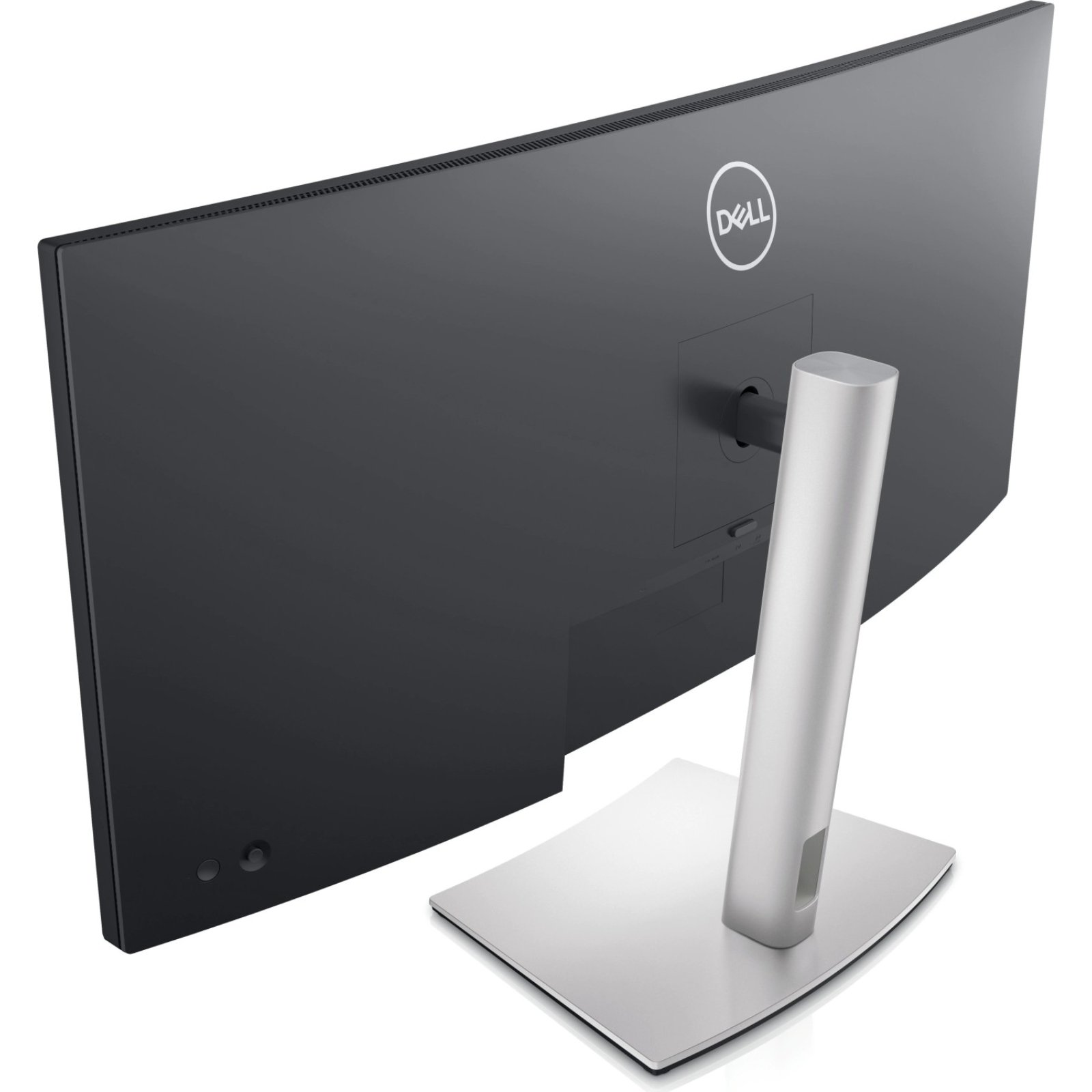 Monitor Dell P3421W, monitor de 34" com resolução WQHD, curvo com dock. Monitor Recondicionado com Garantia JANSit. Imagem traseira lateral.