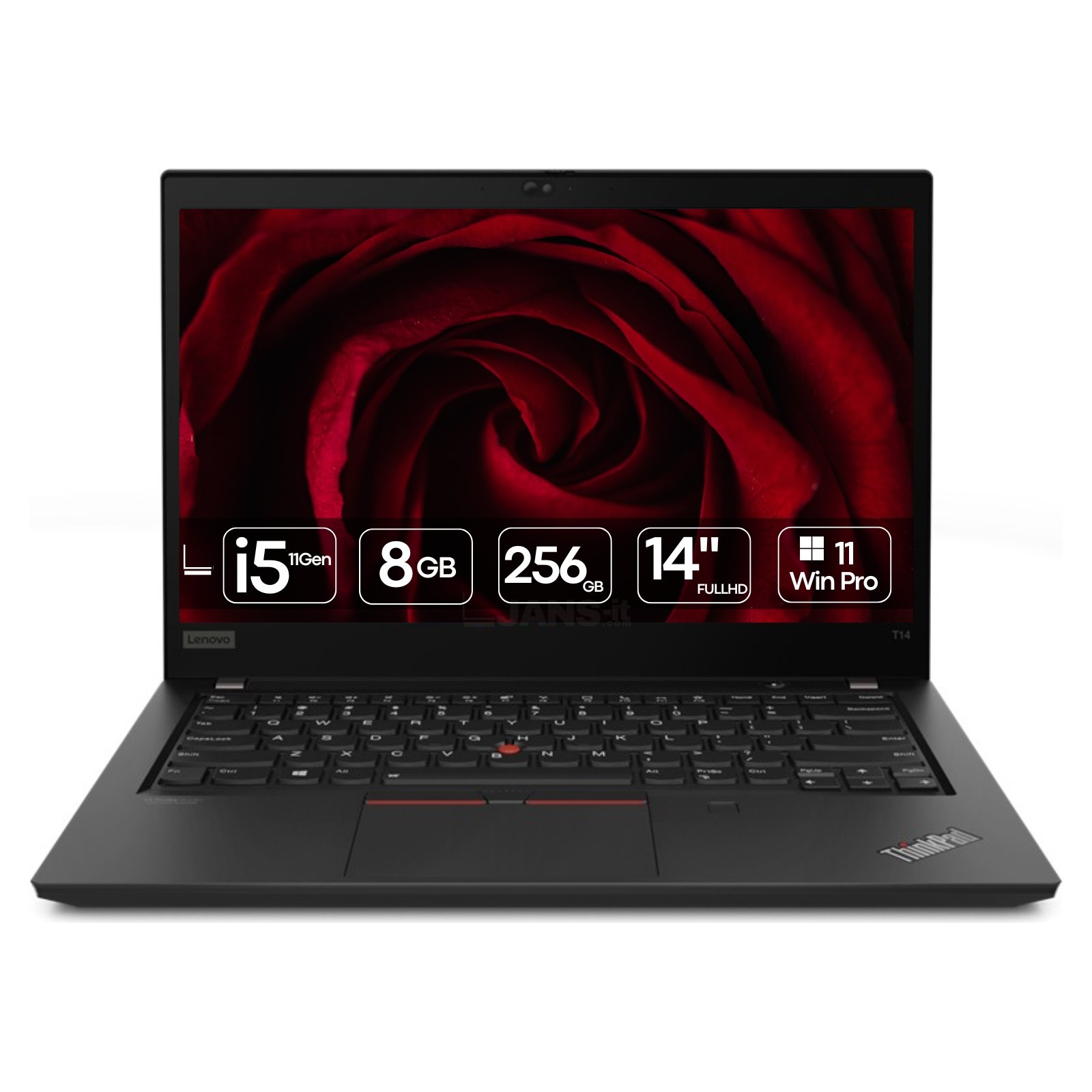 Portátil Recondicionado Lenovo ThinkPad T14 G2 8GB Usado Renovado com garantia 2 anos. Imagem Principal JANSit