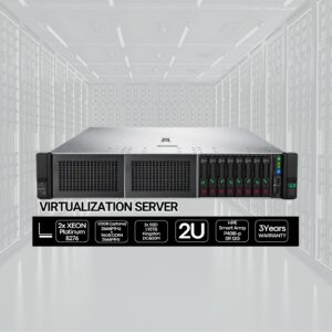 Servidor HP ProLiant DL380 Gen10 recondicionado JANSit – Configuração Dual Processor com 2x Intel Xeon Platinum 8276. Formato 2U de alta densidade, performance extrema para datacenter e virtualização. Estado Grade A com garantia JANSit.