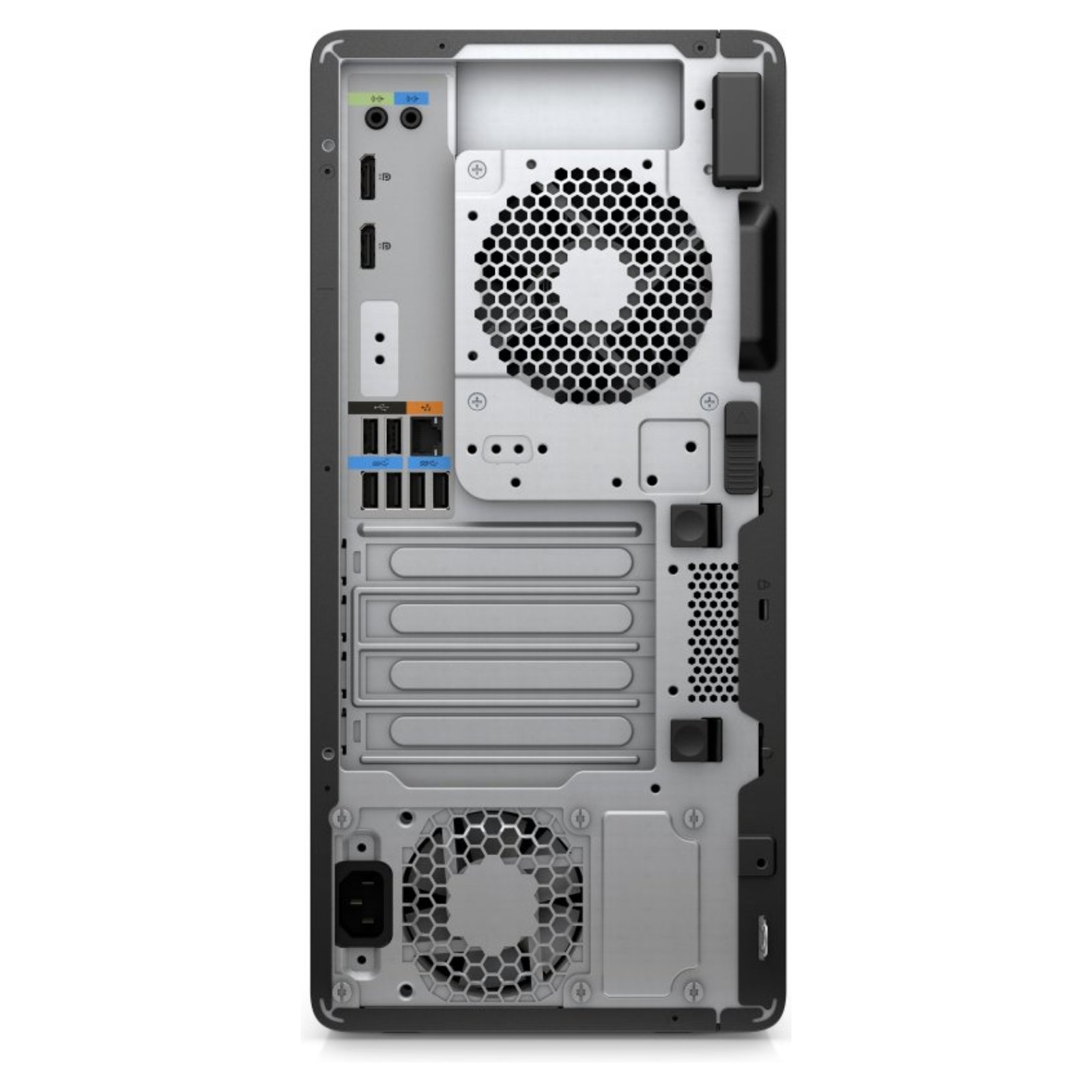 Workstation Recondicionada HP Z2 G5 RTX 4000 Usada Renovada com garantia 2 anos. Imagem traseira JANSit
