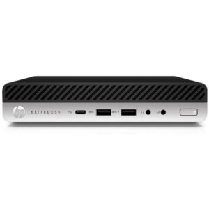 Computador mini PC HP ProDesk 600 G5 recondicionado JANSit – Design ultra-compacto com processador Intel de 9ª Geração, portas USB-C frontais e chassis metálico profissional. Solução de alto desempenho Grade A com garantia JANSit.