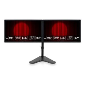 Pack de dois monitores iiyama ProLite B2483HS recondicionados JANSit – Setup de monitor duplo Full HD com suporte ajustável em altura e rotação (Pivot). Ideais para produtividade e escritório, com garantia JANSit.