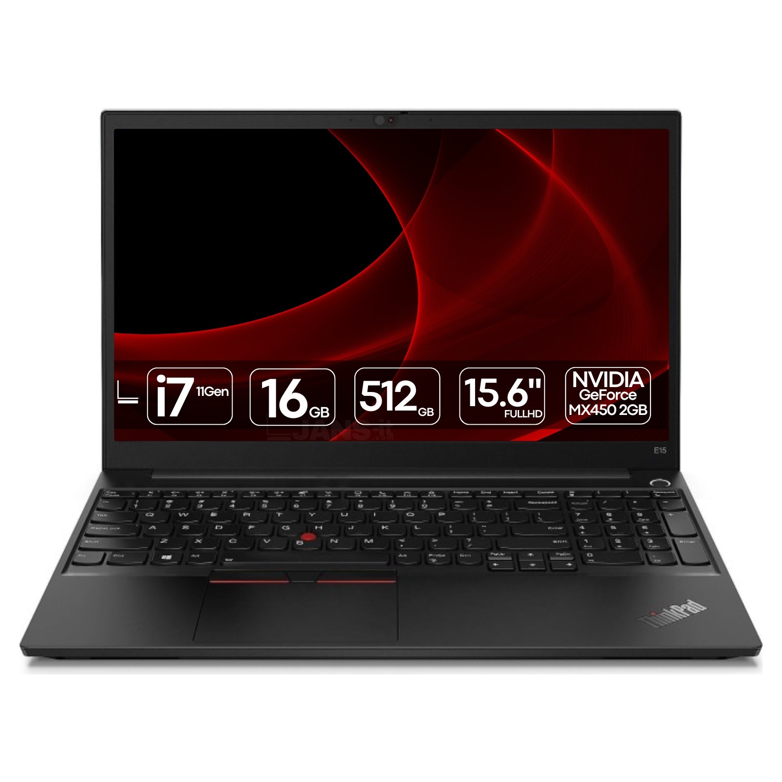 Portátil Recondicionado Lenovo ThinkPad E15 G2 i7 MX450 Usado Renovado com garantia 2 anos. Imagem Principal JANSit
