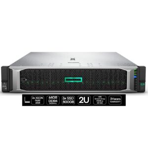 Servidor Recondicionado HP Proliant DL380 G10 6134, 3x SSD 800GB Usado Renovado com garantia 3 anos. Imagem Principal JANSit