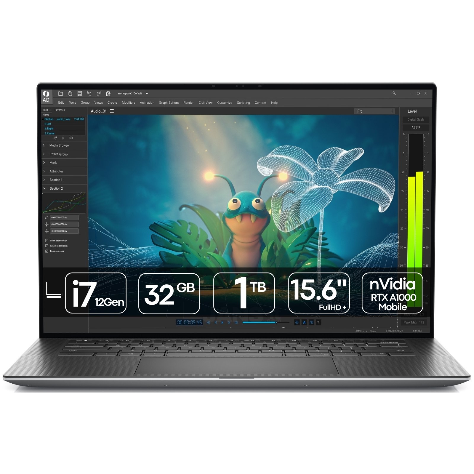 Workstation portátil Dell Precision 5570 recondicionada JANSit – Processador Intel Core i7-12800H, NVIDIA RTX A1000 e ecrã InfinityEdge de 15.6 polegadas. Portátil profissional ultra-fino para engenharia, arquitetura e design 3D, com garantia JANSit.