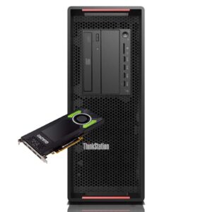 Workstation Lenovo ThinkStation P720 recondicionada JANSit com NVIDIA Quadro P4000 8GB – Torre de alto desempenho para renderização 3D, CAD e virtualização. Imagem principal do computador profissional Lenovo P720 com garantia JANSit.