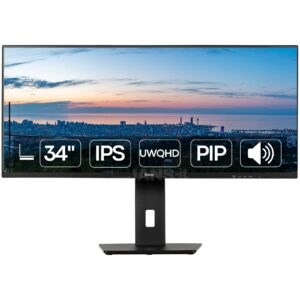 Monitor UltraWide iiyama ProLite XUB3493WQSU de 34 polegadas UWQHD IPS recondicionado JANSit – Imagem principal de alta resolução.