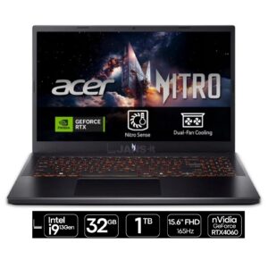 Portátil Gaming Acer Nitro V 15 ANV15-51 recondicionado JANSit – Processador Intel Core i9-13900H, 32GB RAM, 1TB SSD e NVIDIA GeForce RTX 4060. Portátil de alta performance para gaming e edição de vídeo profissional, com garantia JANSit.