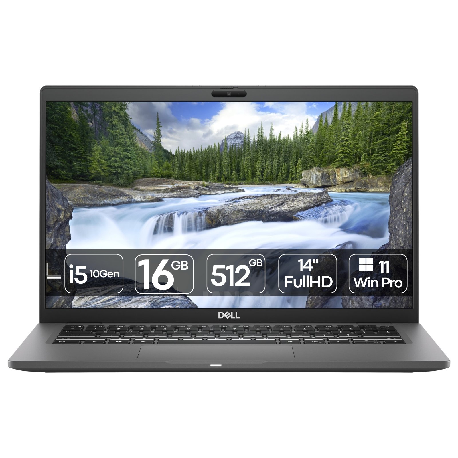 Portátil premium Dell Latitude 7410 recondicionado JANSit – Processador Intel Core i5-10ª Geração, 16GB RAM e SSD 512GB. Ecrã 14 polegadas FHD com molduras ultra-finas e chassis em fibra de carbono/alumínio. Estado Grade A com garantia JANSit.
