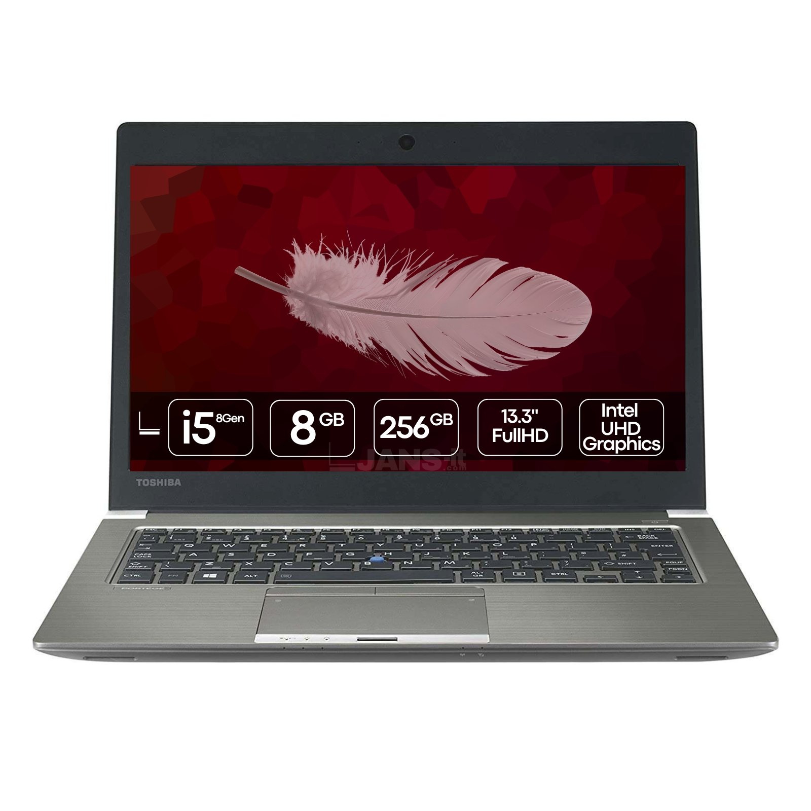 Ultrabook profissional Toshiba Portégé Z30-E recondicionado JANSit – Portátil leve com chassis em liga de magnésio, ecrã antirreflexo de 13.3 polegadas e teclado retroiluminado. Performance fiável para negócios, estado Grade A com garantia JANSit.