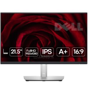 Monitor profissional Dell P2222H recondicionado Grade A+ JANSit – Ecrã IPS de 22 polegadas Full HD com design ergonómico ajustável. Qualidade de imagem superior, ideal para produtividade e escritórios modernos. Garantia JANSit incluída.