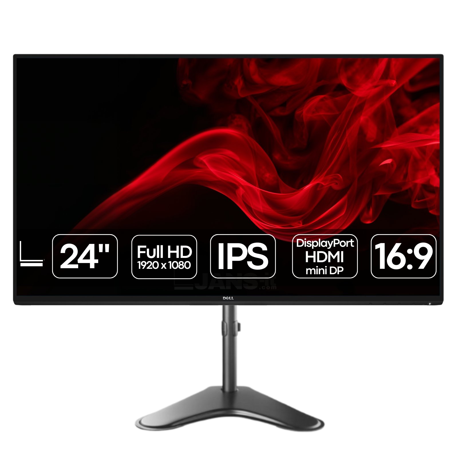 Monitor Dell UltraSharp U2417H recondicionado JANSit – Ecrã Full HD de 24 polegadas com tecnologia InfinityEdge (molduras ultra-finas). Painel IPS com 99% sRGB, design ergonómico e estado Grade A com garantia JANSit. Ideal para design gráfico e produtividade.