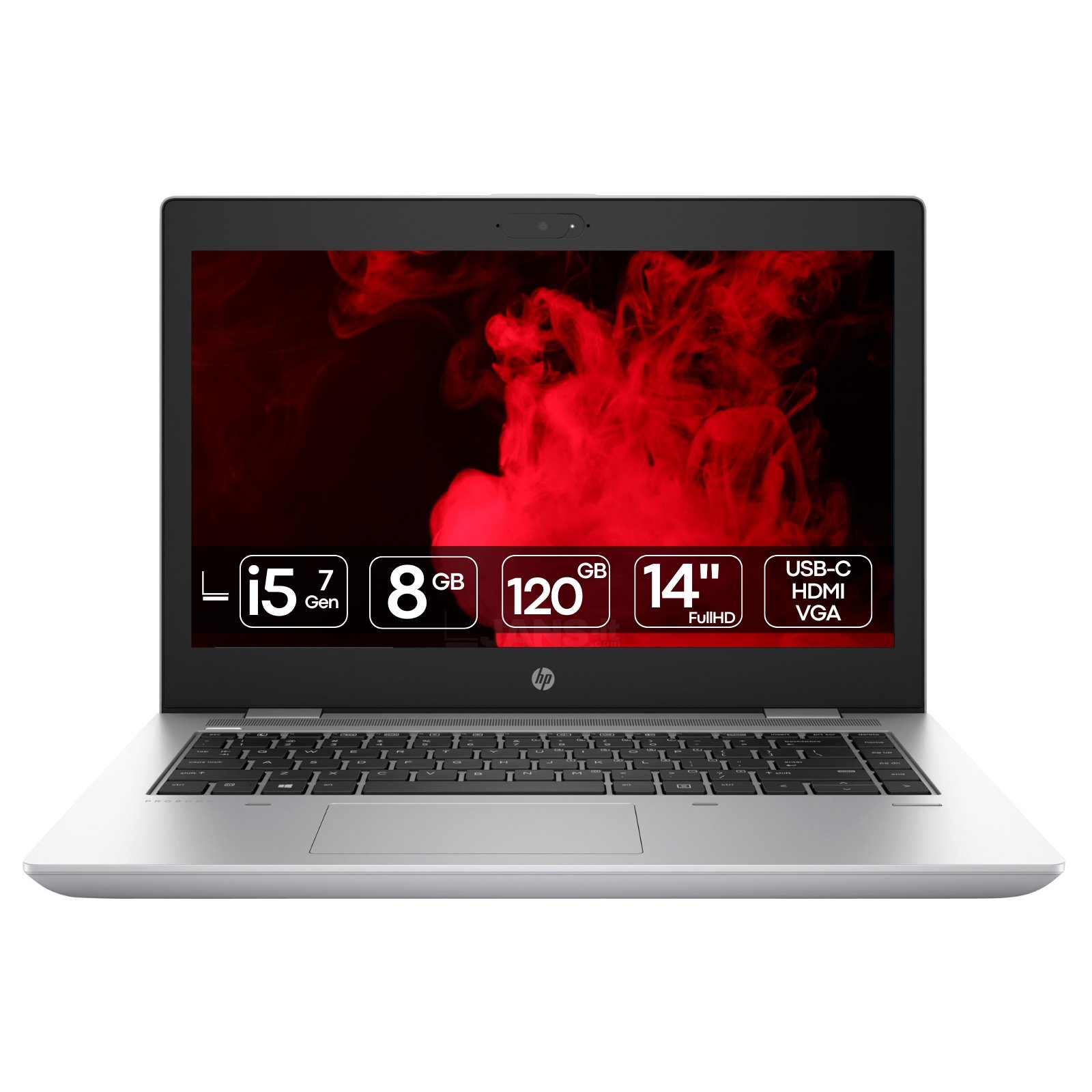 Portátil HP ProBook 640 G4 recondicionado JANSit – Processador Intel Core i5-7200u, 8GB RAM e SSD. Ecrã de 14 polegadas FullHD, chassis robusto e design profissional. Equipamento Grade A com garantia JANSit, ideal para escritórios e estudantes.