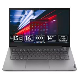Portátil profissional Lenovo ThinkBook 14 G2 recondicionado JANSit – Processador Intel Core i5, ecrã de 14 polegadas Full HD e chassis premium em alumínio cinza mineral bitonal. Design elegante e moderno, estado Grade A com garantia JANSit.