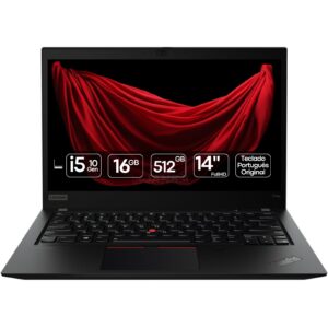 Portátil ultraportátil Lenovo ThinkPad T14s Gen 1 recondicionado JANSit – Processador Intel Core i5, 8GB/16GB RAM e design slim em liga de magnésio. O clássico empresarial em versão leve e fina, estado Grade A com garantia JANSit e durabilidade militar MIL-STD.