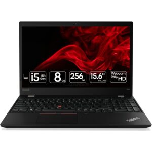 Portátil profissional Lenovo ThinkPad T590 recondicionado JANSit – Processador Intel Core i5, ecrã de 15.6 polegadas Full HD e teclado numérico completo. Design robusto, fino e leve em preto clássico, estado Grade A com garantia JANSit.