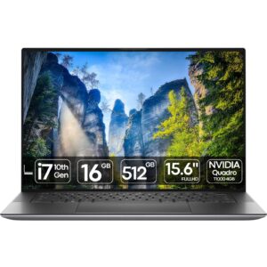 Workstation portátil Dell Precision 5550 recondicionada JANSit – Portátil profissional com processador Intel Core i7, placa gráfica NVIDIA Quadro T1000 e ecrã InfinityEdge de 15.6 polegadas com molduras ultra-finas. Estado Grade A com garantia JANSit.