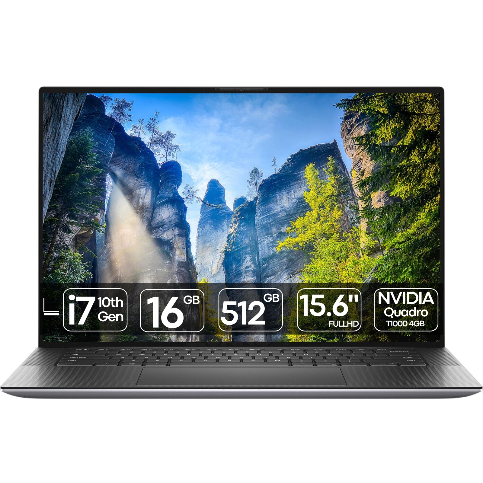 Workstation portátil Dell Precision 5550 recondicionada JANSit – Portátil profissional com processador Intel Core i7, placa gráfica NVIDIA Quadro T1000 e ecrã InfinityEdge de 15.6 polegadas com molduras ultra-finas. Estado Grade A com garantia JANSit.