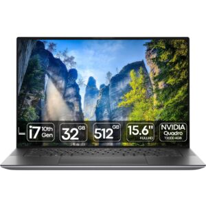 Workstation portátil Dell Precision 5550 recondicionada JANSit – Portátil profissional com processador Intel Core i7, placa gráfica NVIDIA Quadro T2000 e ecrã InfinityEdge de 15.6 polegadas. Estado Grade A com garantia JANSit.