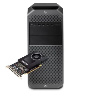 Workstation profissional HP Z4 G4 recondicionada JANSit – Torre de alto desempenho equipada com placa gráfica NVIDIA Quadro P2000 e chassis industrial robusto. Estado Grade A com garantia de 36 meses JANSit.