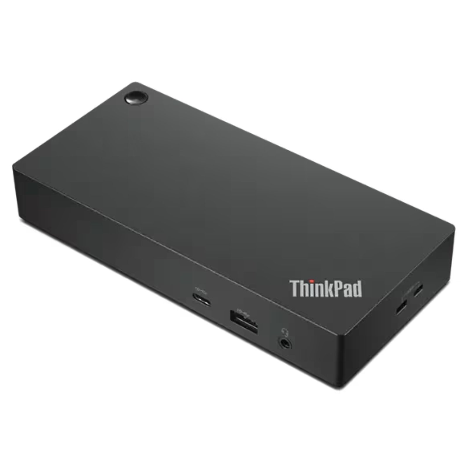Dock station Lenovo ThinkPad Universal USB-C 40A9 recondicionada JANSit – Estação de ancoragem compacta para expansão de portas e carregamento de portáteis via USB-C. Imagem frontal do dispositivo com garantia JANSit.