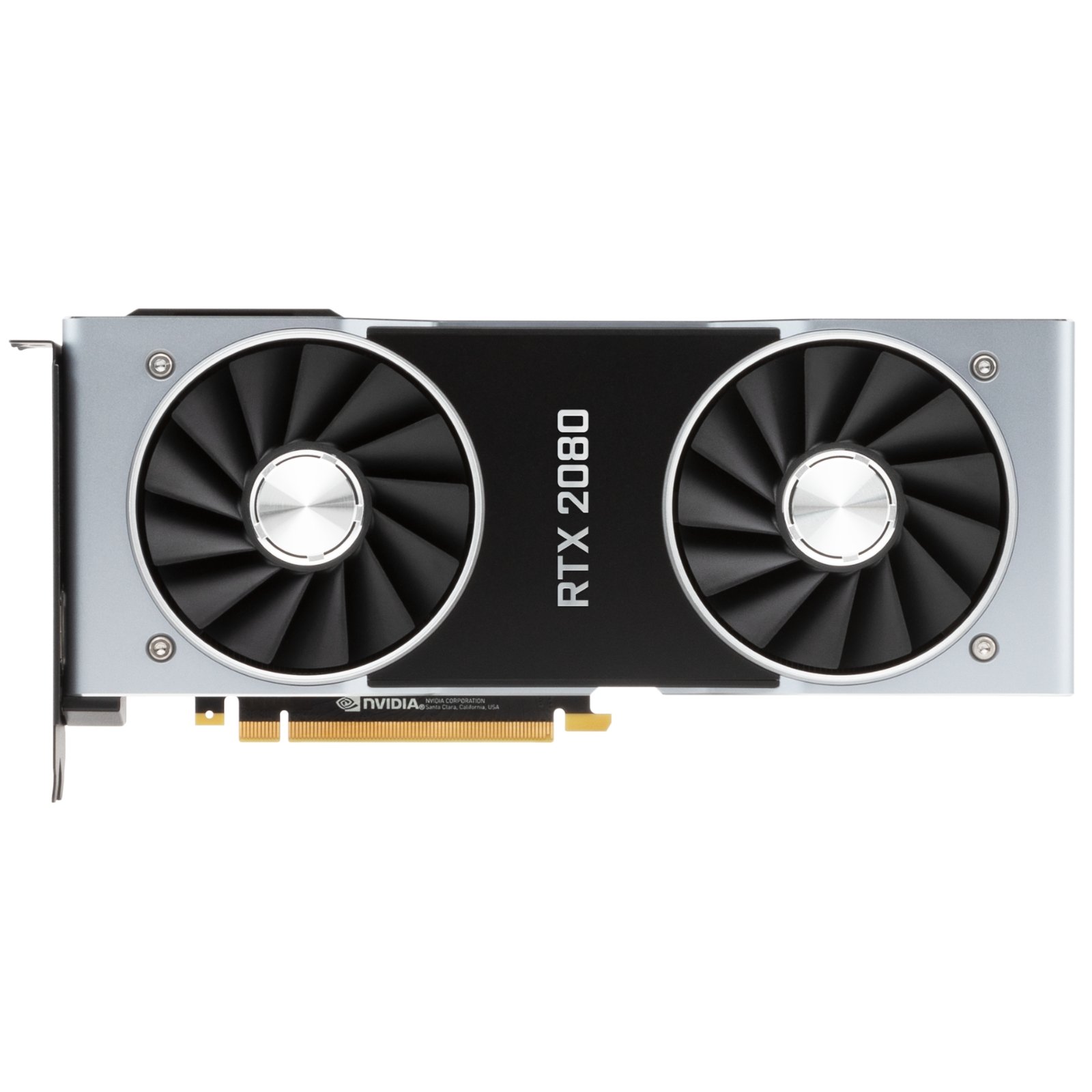 Placa gráfica NVIDIA GeForce RTX 2080 recondicionada JANSit – Componente de hardware de alta performance para gaming e edição de vídeo com suporte a Ray Tracing e sistema de refrigeração multi-ventoinha. Imagem principal do produto com garantia JANSit.