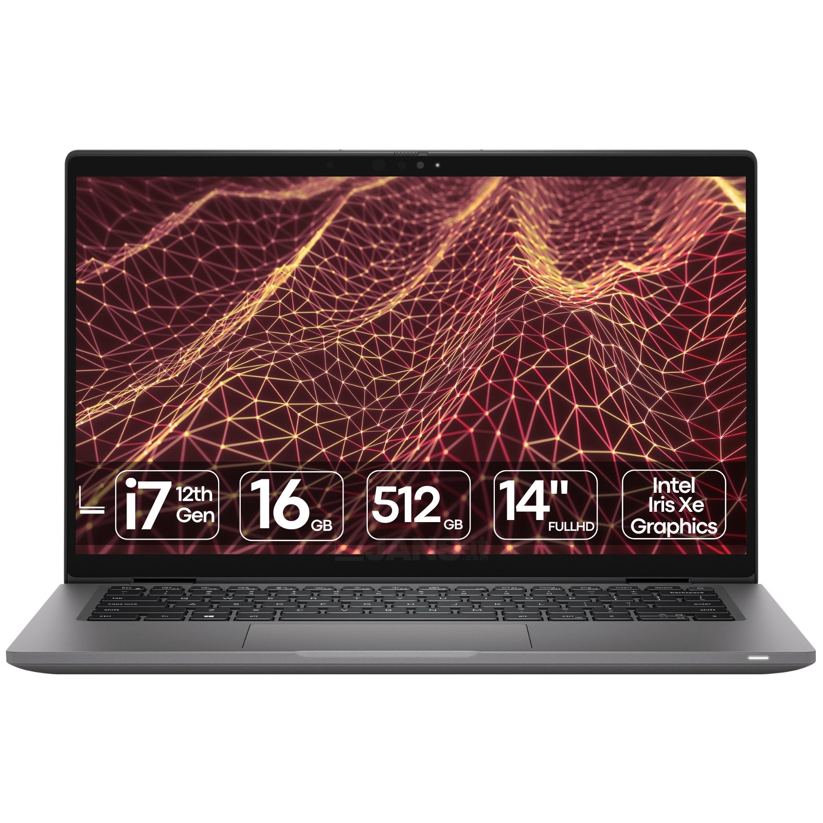 Portátil Dell Latitude 7430 i7 recondicionado JANSit – Portátil profissional ultracompacto de 14 polegadas com processador Intel Core i7 para alta produtividade. Imagem frontal do portátil Dell Latitude aberto com garantia JANSit.