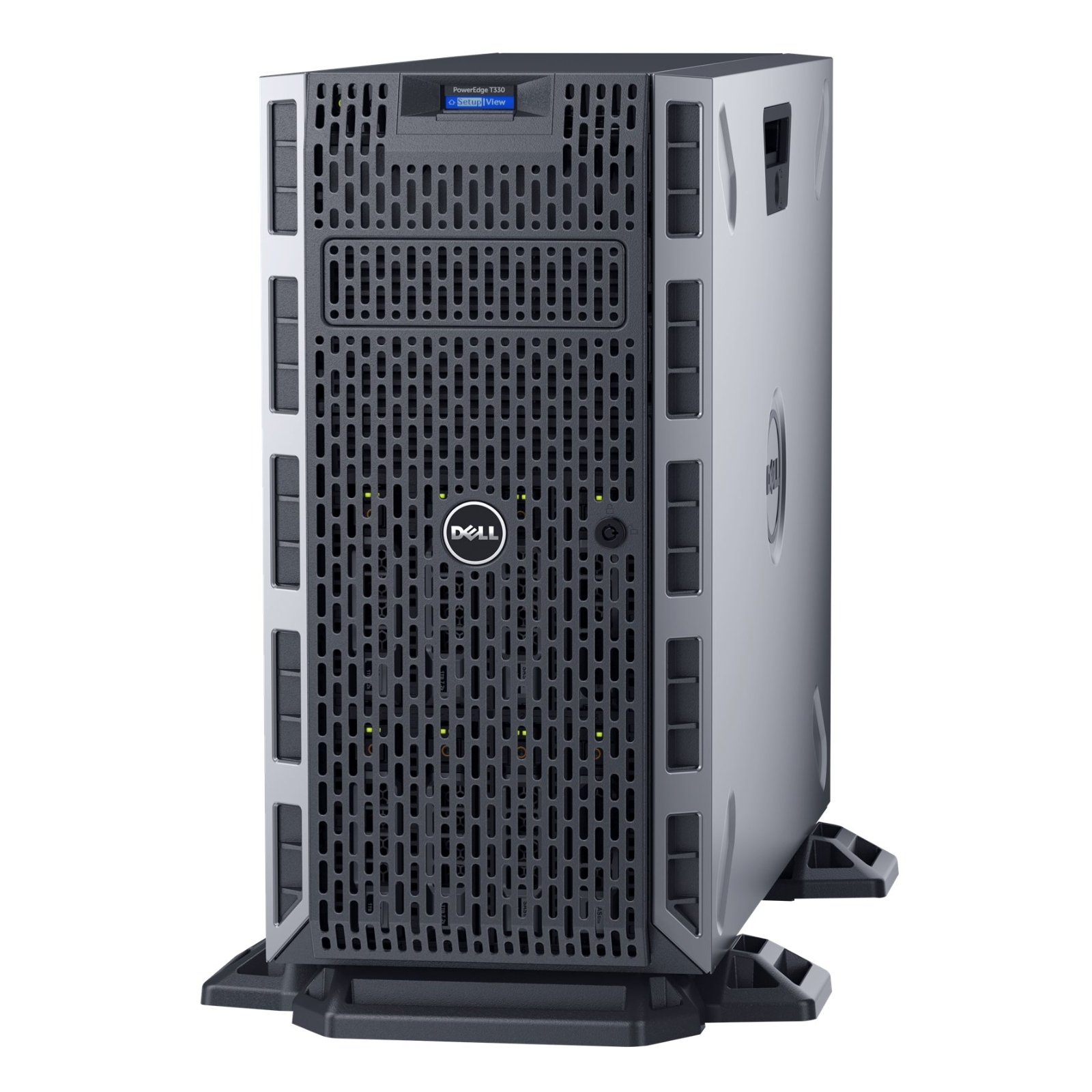 Servidor Dell PowerEdge T330 LFF recondicionado JANSit – Vista lateral do servidor em torre profissional, evidenciando a profundidade do chassis metálico e o painel de acesso lateral. Equipamento para servidores com garantia JANSit.